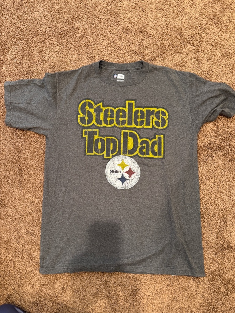 Pittsburgh Steelers 'Top Dad' Short Sleeve Tee - Gray